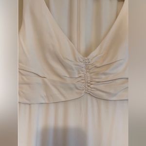 Zimmerman midi dress , size 2 cream color .A- line silhouette, V - neck , ruched